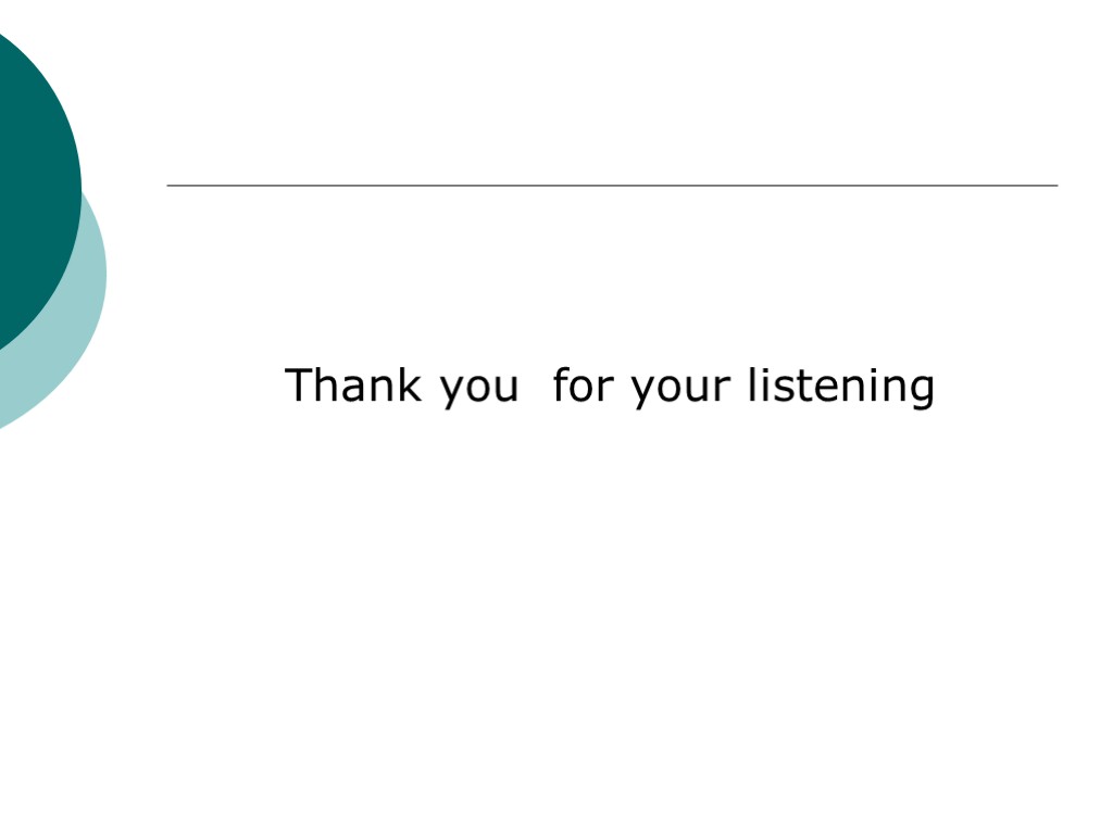 Thank you for your listening